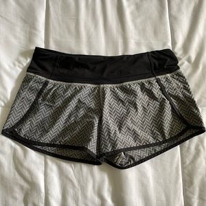 Grey Chevron Lululemon Run Times shorts